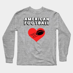 AMERICAN FOOTBALL HEART Long Sleeve T-Shirt